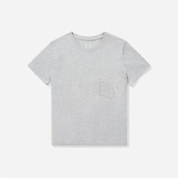 EVERLANE COTTON LIGHT GRY T-SHIRT TEE MEDIUM - Picture 2 of 4
